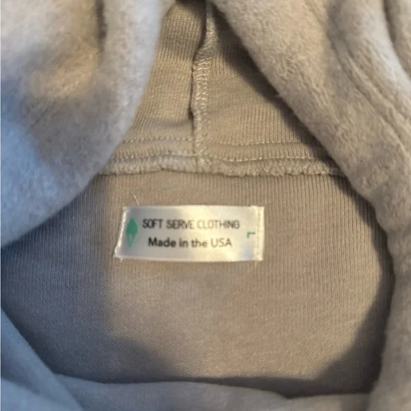 Soft Serve Clothing Light Gray Women's Hoodie - Picture 2 of 2